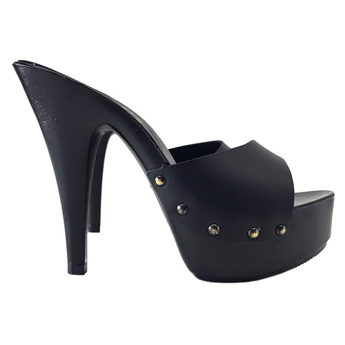 Mule noir avec - mule,