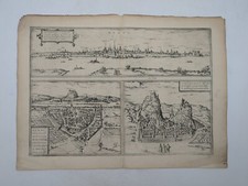 Carte ancienne - Mayence, Wurtzbourg & Sion - Braun & Hogenberg - Circa 1580