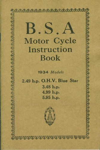 Manuel moto bsa - de,