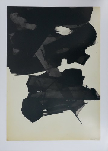 Pierre soulages encre sur - soulages, :