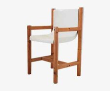 VINTAGE 1980 ITALIAN CHAIR PINE & PLASTIC 80S 1980S 80S