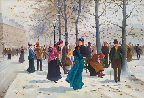 Boulevard paris paysage - boulevard, paris-paysage