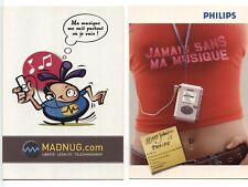 Lot 2 cartes postales publicitaires « Musique » 2006 état neuf n°69