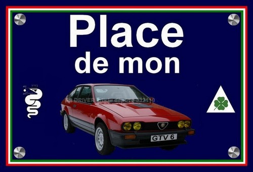 Plaque place mon alfa - plaque,