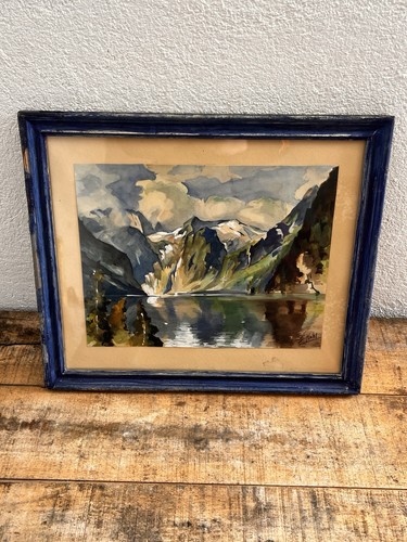 Antique watercolor signed - watercolor,