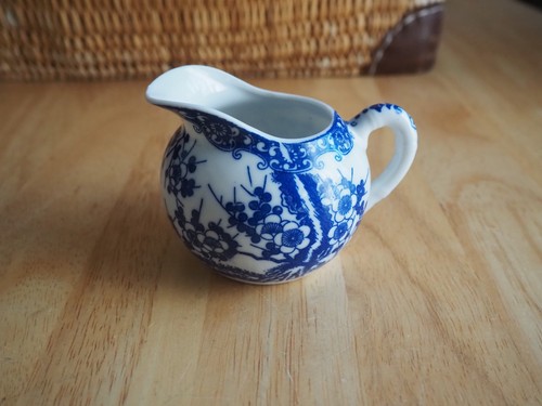 Pichet porcelaine fine bleu - pichet,