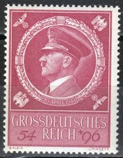 Germany 1944 MNH Mi 887 Sc B271 Adolf Hitler, Nazi Eagles **