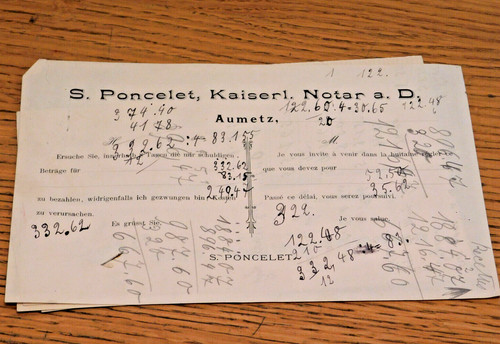 1915 compte notaire poncelet - 1915,