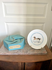 Ancien 6 Assiette Fromage Dessert Porcelaine Auteuil Canard Siffleur Paris Franc