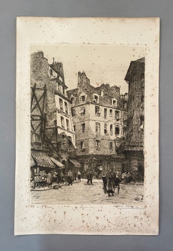 Rue galande paris - rue, gravure