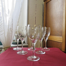 6 verres a vin blanc en