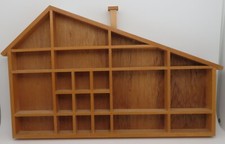 d HOUSE SHELF with fireplace SHOWCASE for beans MINIATURE BIBELOTS SOLD EMPTY