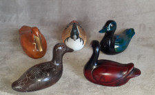 LOT DECO DUCKS, WOOD, CERAMIC, RESIN, METAL