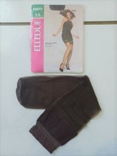 BAS VOILE AUTO-SOUTIEN 15 DEN TAILLE 2 MARQUE ELLEDUE COULEUR FUMO