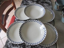 6 assiettes creuses en faience( à calotte) MOULIN DES LOUPS ORCHIES