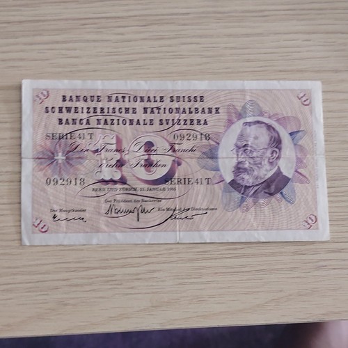 Billet suisse francs banque - billet,