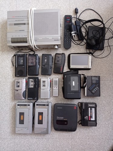 Lot dictaphones walkman - lot,