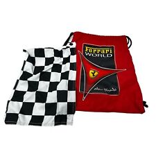 Ferrari World Abu Dhabi backpack cinch sac bag red