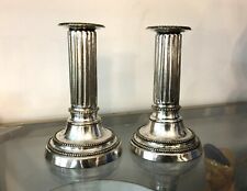 Pair of toilet candle holders LOUIS XVI silver bronze 18th century candlestick