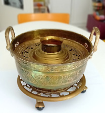 Antique Kabyle African Art Hand Wash Basin with Roller Stand