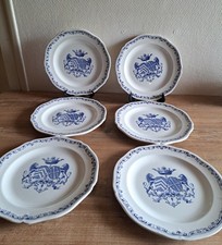 6 Assiettes Plates GIEN 19eme