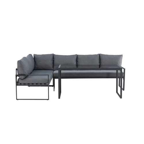 Salon angle jardin - d'angle,