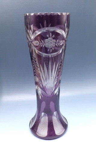 Ancien vase cristal taillé - cristal,