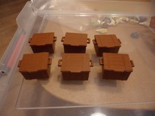 6 Caisses Marron Ancien