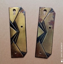 Paire d' anciennes entrées de serrure ART DECO  - pièces originales - gauche