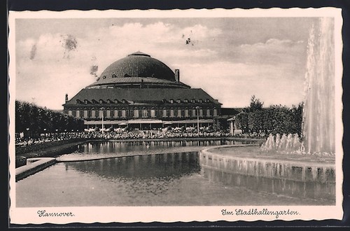 Carte postale hanovre jardin - carte, hanovre,