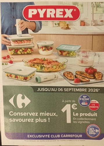 100 vignettes carrefour pyrex - 100,
