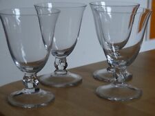 DAUM FRANCE 4 ANTIQUE CRYSTAL APERITIF GLASSES MODEL ORVAL ht 9.5 cm