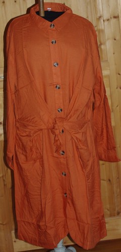 Robe chemise unie - , paprika