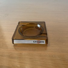 Amber Collector Glass Martini Ashtray Ref Gbu