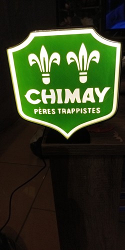 Logo lumineux chimay vert - logo,