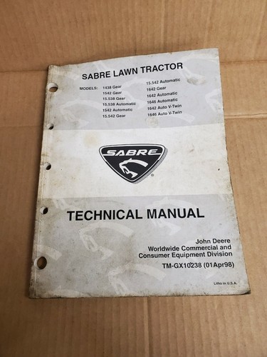 John deere sabre tractors tech - deere,