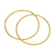 Boucles d'oreilles créoles dormeuses 22 mm en argent sterling plaqué or