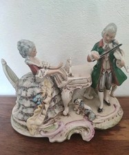 German porcelain group Saxony desde group of musicians 