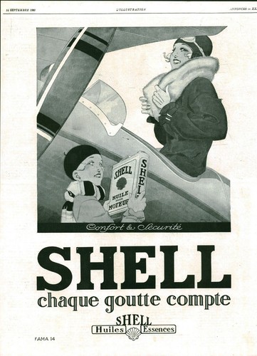 Publicité ancienne shell - publicité,