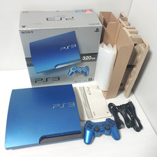 SONY PlayStation 3 PS3 Slim Splash Blue Console with box 320GB CECH-3000B SB