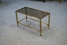 1950's Brass and Smoked Glass Coffee Table