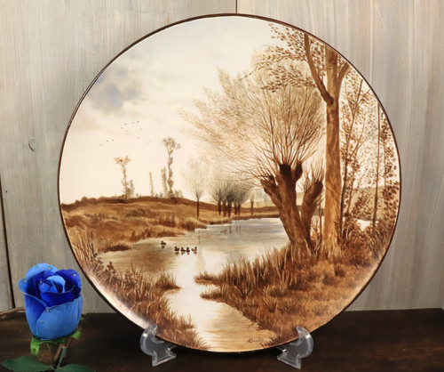 Plat assiette ancien - assiette, creil