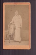 Photo CDV "Man wearing a work apron" Photographer, Badié, Provins