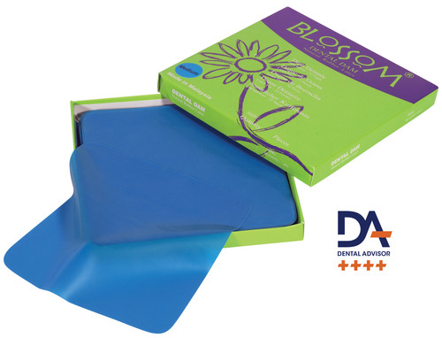 Blue dental dam 6x6 rubber - blue,