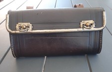Ancienne sacoche / trousse à outils vélo cuir marron long 17,5 cm - 1900 vintage
