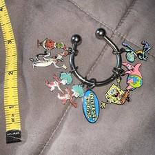 Set 8 Vintage Universal Studios Charm Collection Grinch Cat In The Hat SpongeBob