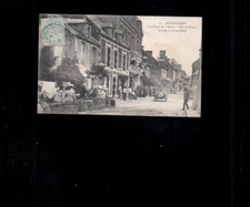 Old postcard car automobile racing car Arromanches morning cup arrived grand hotel