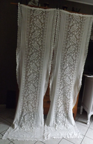 Paire rideaux dentelle - de,