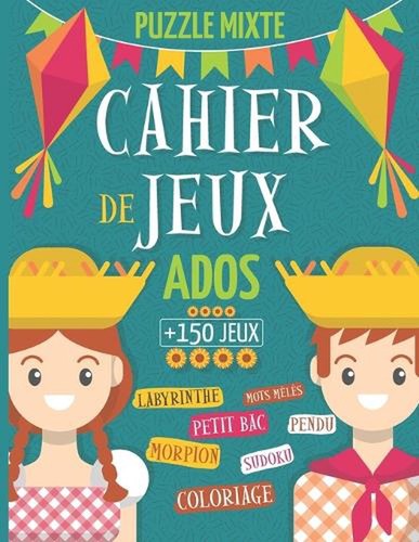 Cahier jeux ados de - cahier,