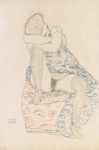 Gustav klimt figure assise - figure,